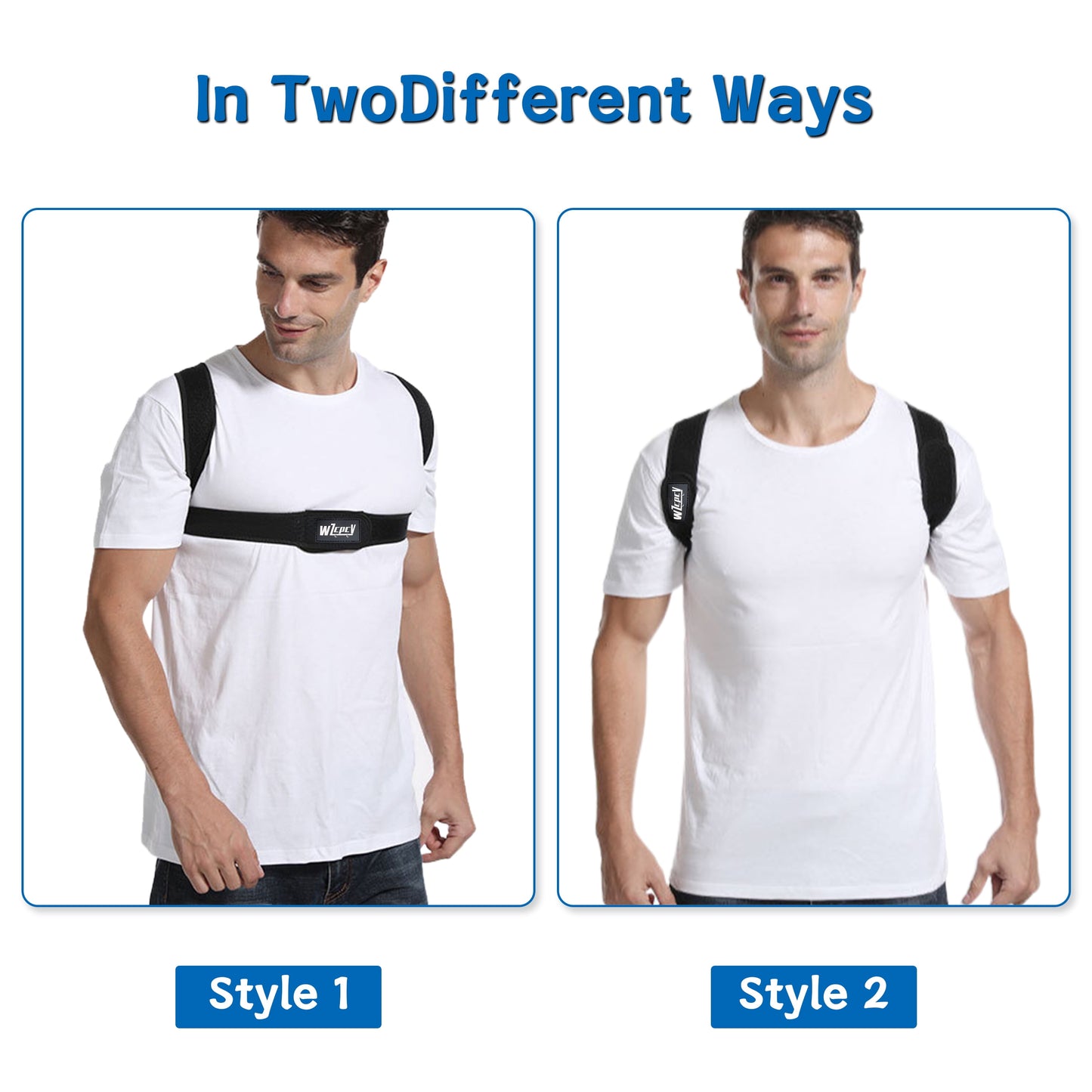 Posture Corrector Brace for Women Men,Back Brace for Posture for Women and Men with Adjustable Shoulder Braces and Cushion Pads,Corrects Hunching&Bad Posture&Shoulder Neck Pain